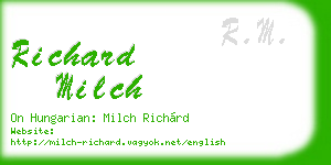 richard milch business card